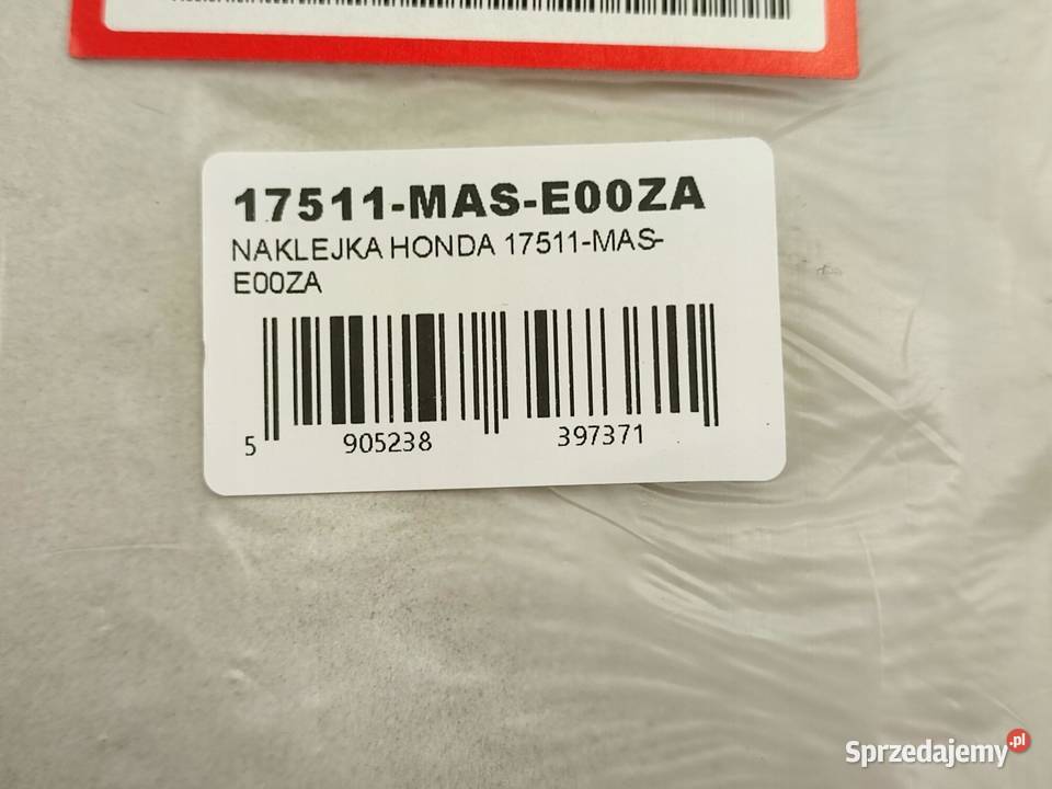 NAKLEJKA NA BAK PR STR HONDA CBR900RR FIREBLADE