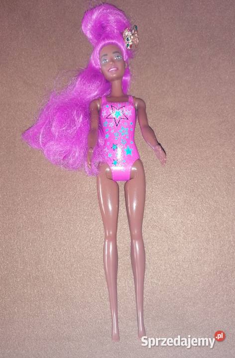 Lalka Barbie murzynka z różowymi Łódź