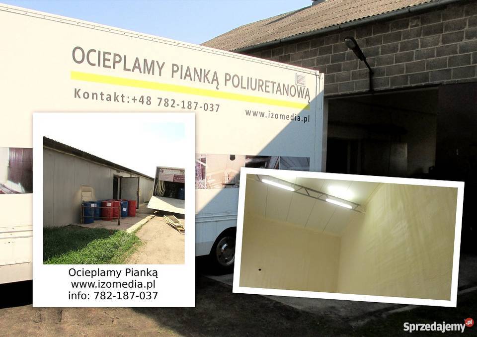 izolacja poddasza piankąocieplenie pianką Łódź usługi budowlane