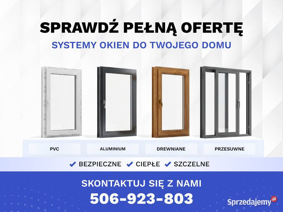 NOWE OKNA Z MONTAŻEM Darmowy Pomiar i Transport Włoszczowa