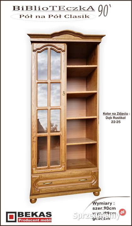 Biblioteczka 90 Pół na Pół Clasik Dąb Rustikal 199cm Ostrołęka