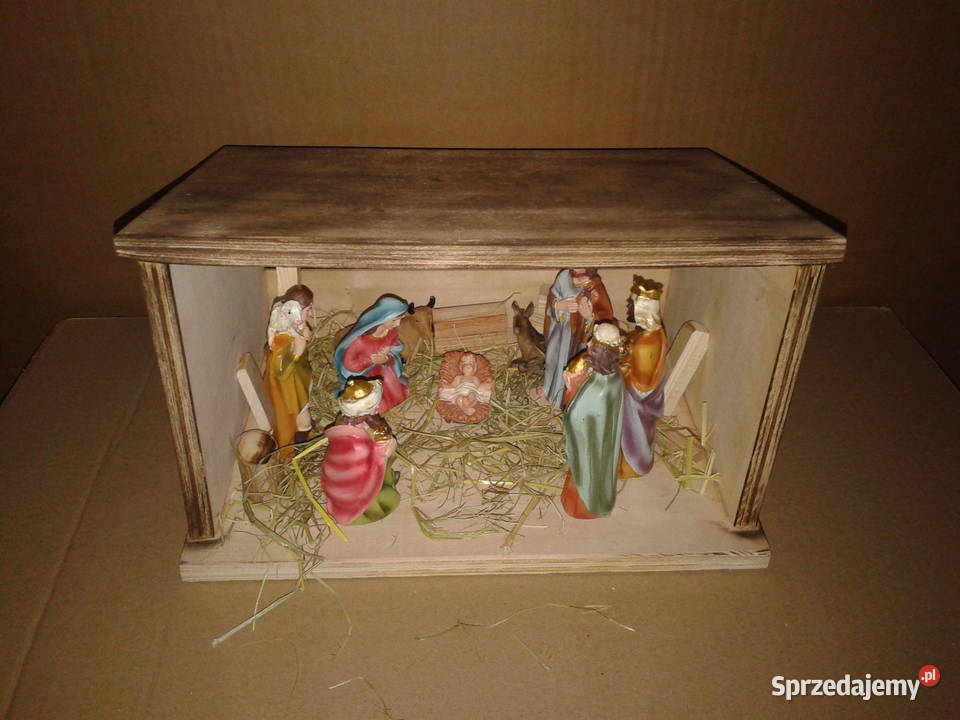 Szopka betlejemska z oświetleniem z figurkami Łódź sprzedam