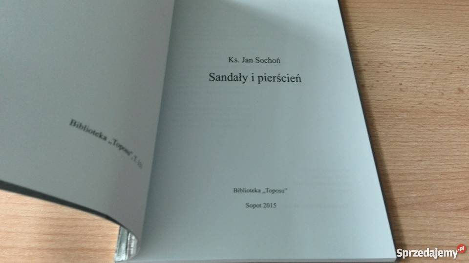 Sandały i pierścień Jan Sochoń Biblioteka Toposu pomorskie