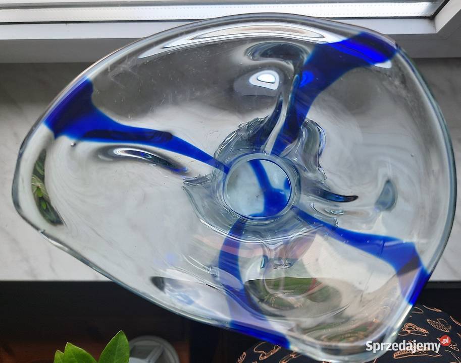 Stary Duży Szklany Wazon Sękacz śląskie