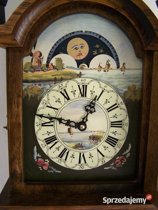 Zegar wiszący z fazami księżyca SBS Feintechnik zachodniopomorskie Koszalin