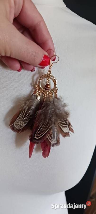 Kolczyki pióra Ostrowąs