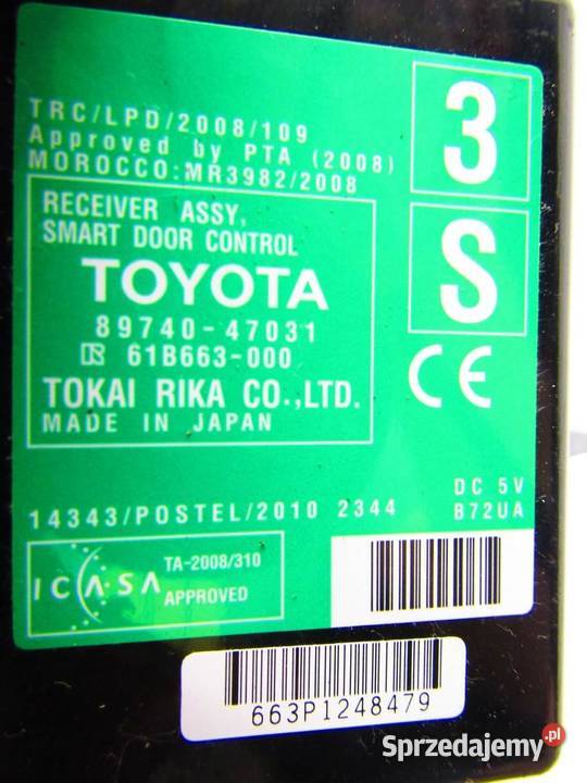 MODUŁ STEROWNIK PRZEKAŹNIK DRZWI TOYOTA PRIUS