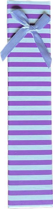 Fioletowe Pudełko Prezentowe Kartonowe w Paski Ostrowy nad Okszą