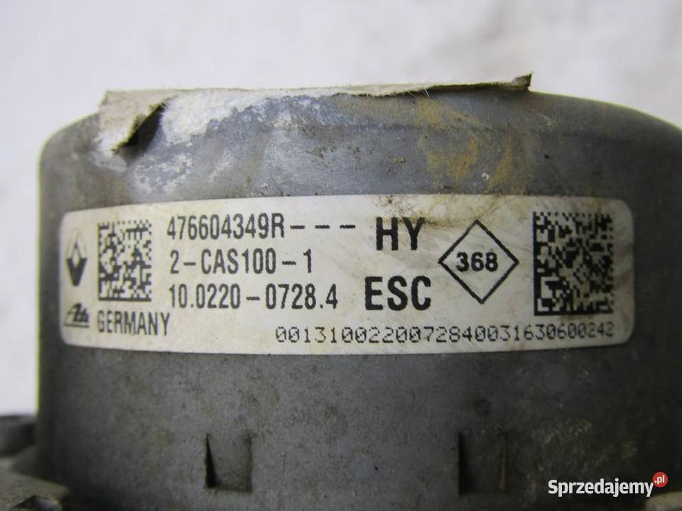 POMPA ABS 12 TCE RENAULT MEGANE IV HB 476604349R osobowe
