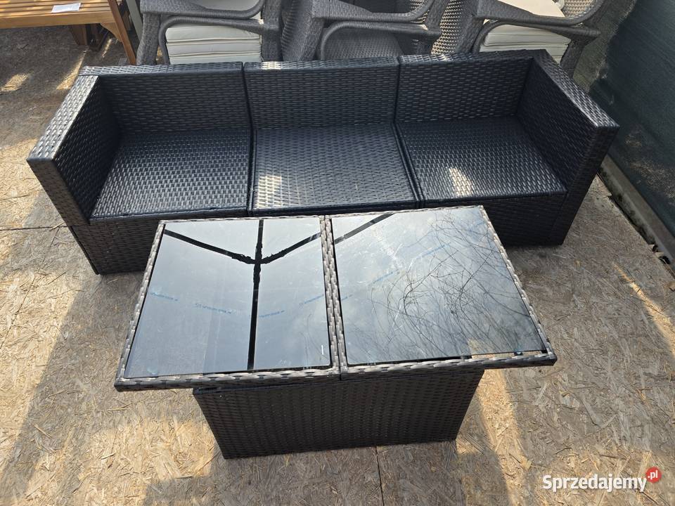 Mebli ogrodowe sofa 3osobowa stolik technorattan Wschowa