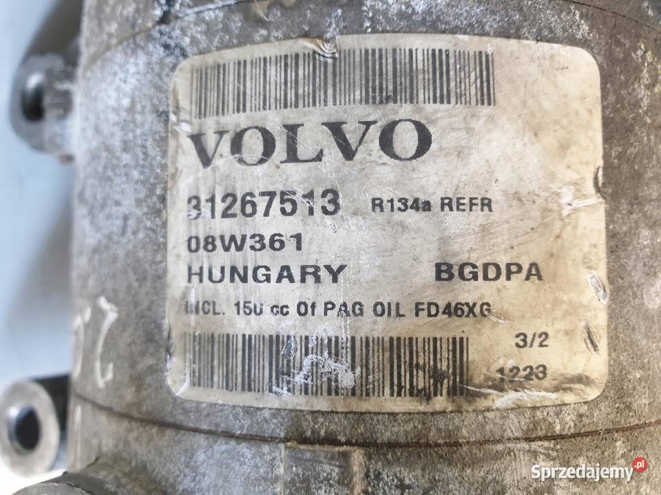 SPRĘŻARKA KLIMATYZACJI Volvo V70 III 20 16V Chełm sprzedam