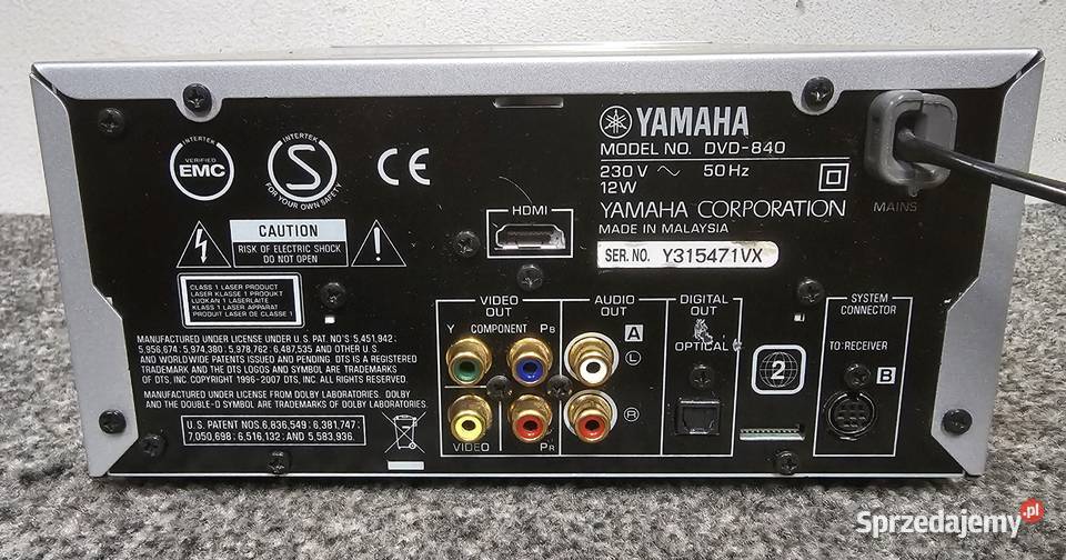 Yamaha Pianocraft DVD840 USB Mp3wysyłka