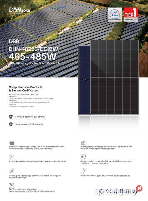 Panel Fotowoltaiczny DAH Solar 470W Bifacial