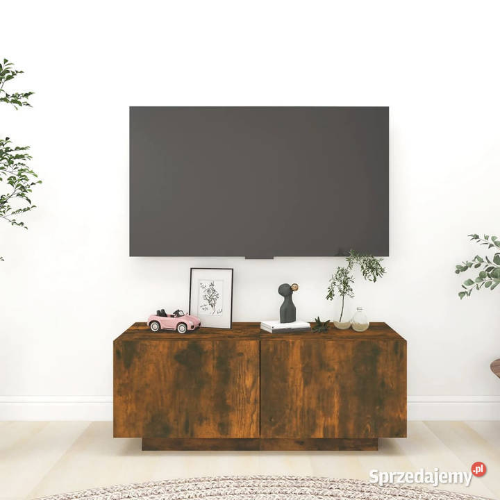 Szafka pod telewizor przydymiony dąb 100x35x40