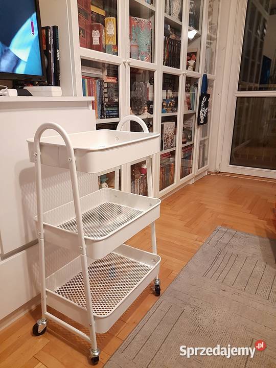 Biały wózek songmics Regał Nowy Kółka Warszawa