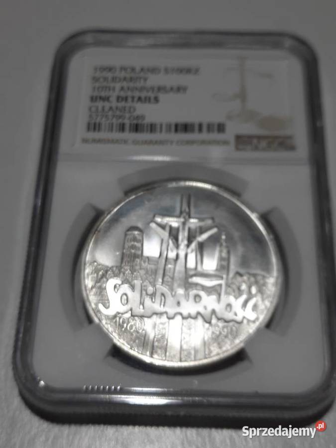 MONETA 100000 złotych 1990 typ A Solidarność UNC Numizmatyka Warszawa