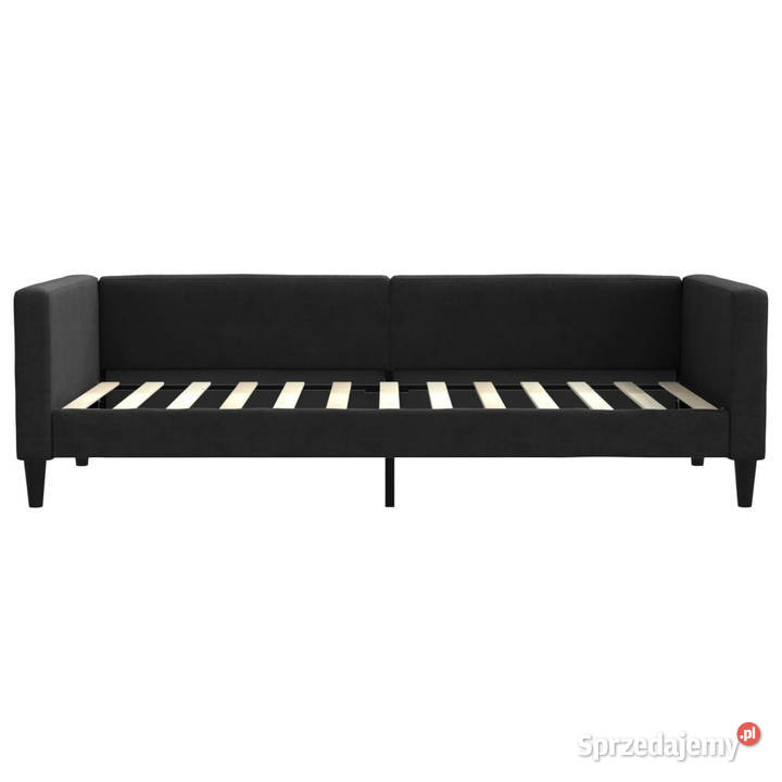 Sofa z materacem do spania czarna tkanina 90x200 100cm Warszawa