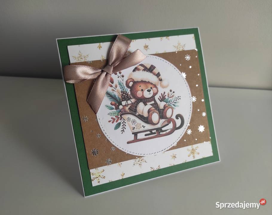 Kartka ręcznie robiona handmade świąteczna Boże