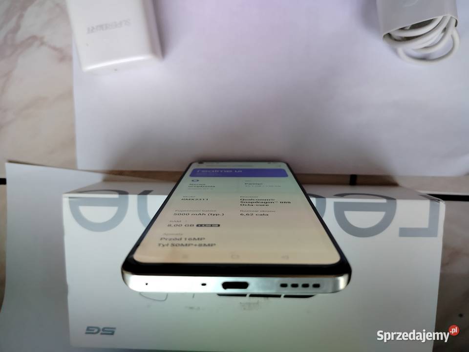 Realme GT 2 5G Biały Stan Łódź sprzedam