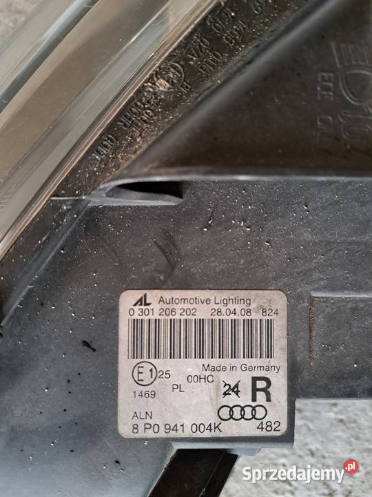 Prawa lampa Audi A3 8P Sportback Lampy przednie Szczucin