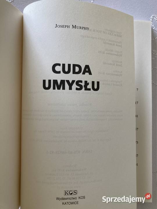 Książka Publikacja Cuda Umysłu Joseph Marphy Książki naukowe i popularnonaukowe Czerwionka-Leszczyny