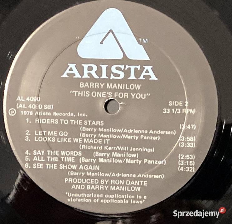 Barry Manilow This Ones For You 1 płyta Szczecin sprzedam