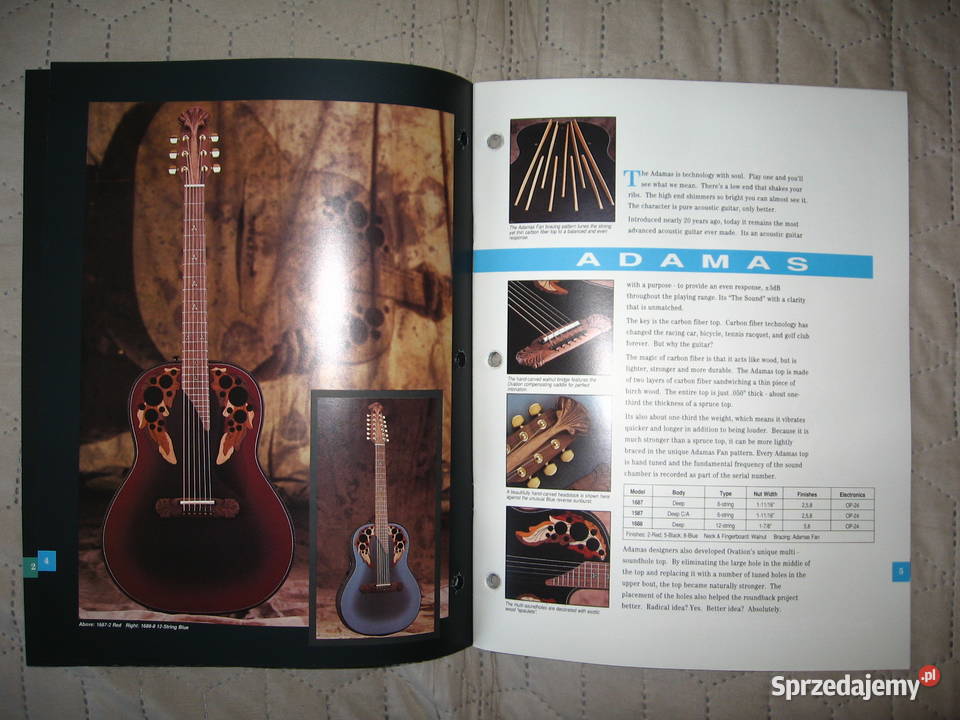 Ovation Guitars 1994 katalog gitar Kępice