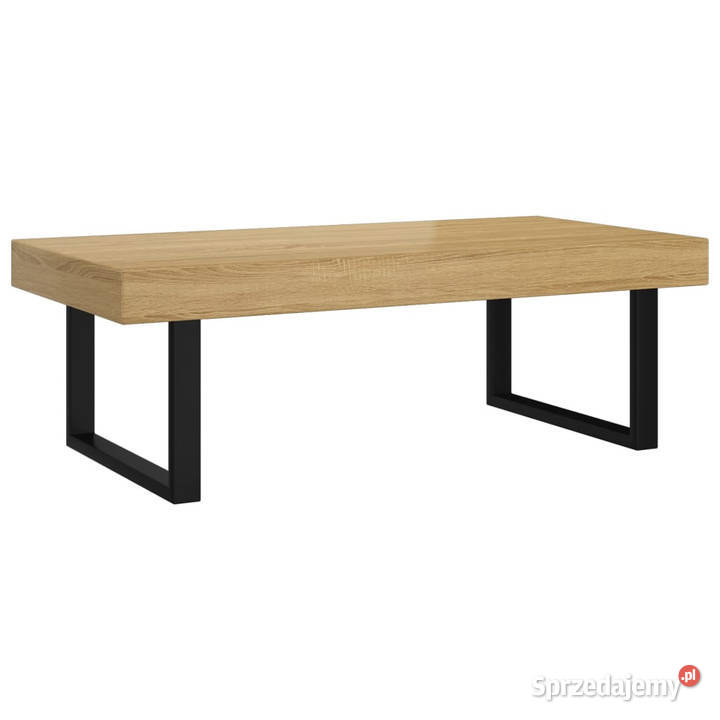 Stolik kawowy jasnobrązowoczarny 120x60x40 MDF i mazowieckie Warszawa