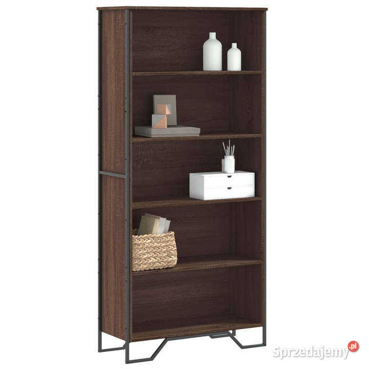 Regał na książki brązowy dąb 80x31x169 WM3295316 mazowieckie sprzedam