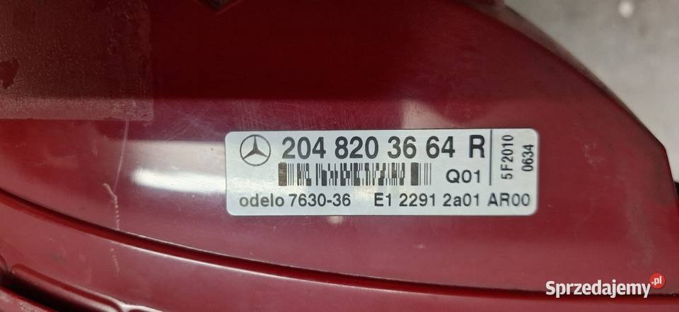 Mercedes W204 Kombi Lampa Tył LP świętokrzyskie Sandomierz