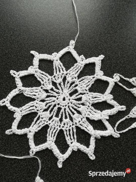ręcznie haftowane na szydełku gwiazdki choinka Gdańsk sprzedam