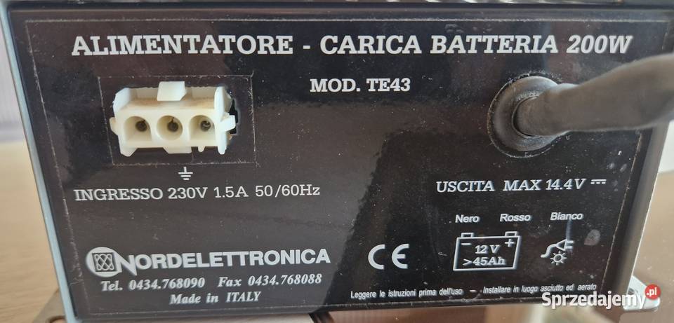 Ładowarka akumulatora Camper Nordelettronica Mod lubuskie Gorzów Wielkopolski