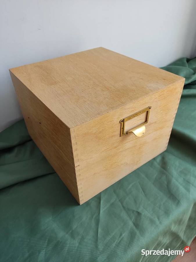 Skrzynka katalogowa drewniana Soennecken