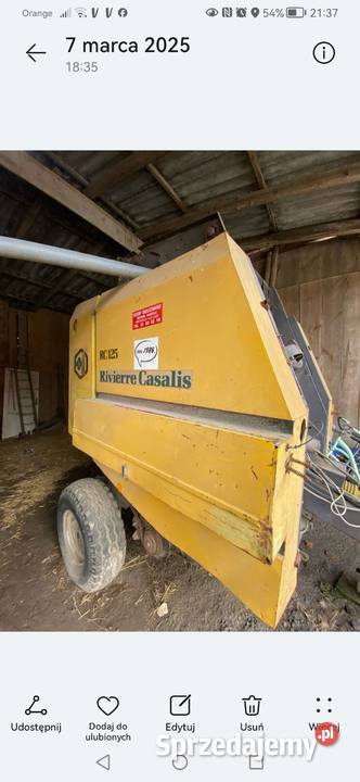 Prasa rolującą Rivierre Casalis Rc125 Rolujące (belujące) Roszki sprzedam