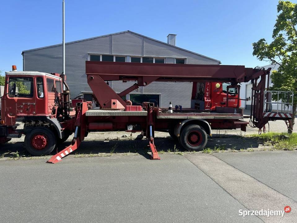 Man 16192 podnośnik koszowy Ruthmann1983 Import czerwony Podnośniki koszowe łódzkie Zgierz