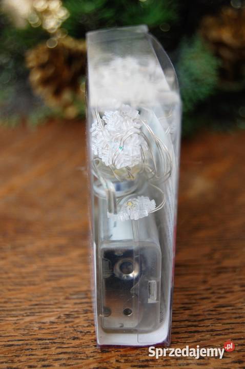 Goliat śnieżynki 10 LED na baterie ciepły biały biały Lublin