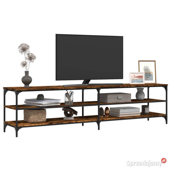 Szafka pod telewizor przydymiony dąb 200x30x50 mazowieckie Warszawa