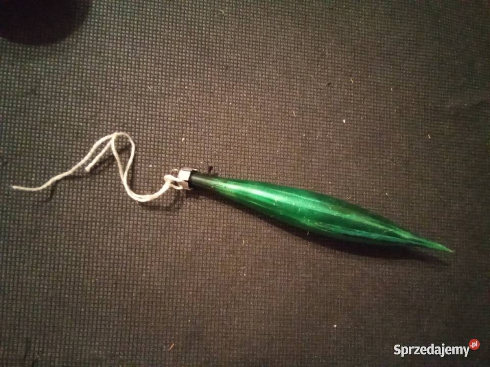 Zielona bombka sopel PRL Warszawa sprzedam