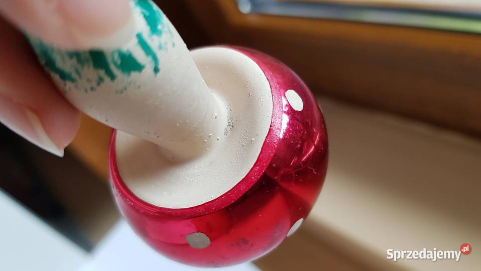 Szklane stare bombki choinkowe grzybki