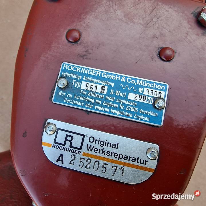 ROCKINGER RINGFEDER HAK ZACZEP SPRZĘG 561E 200kn Bieleń sprzedam