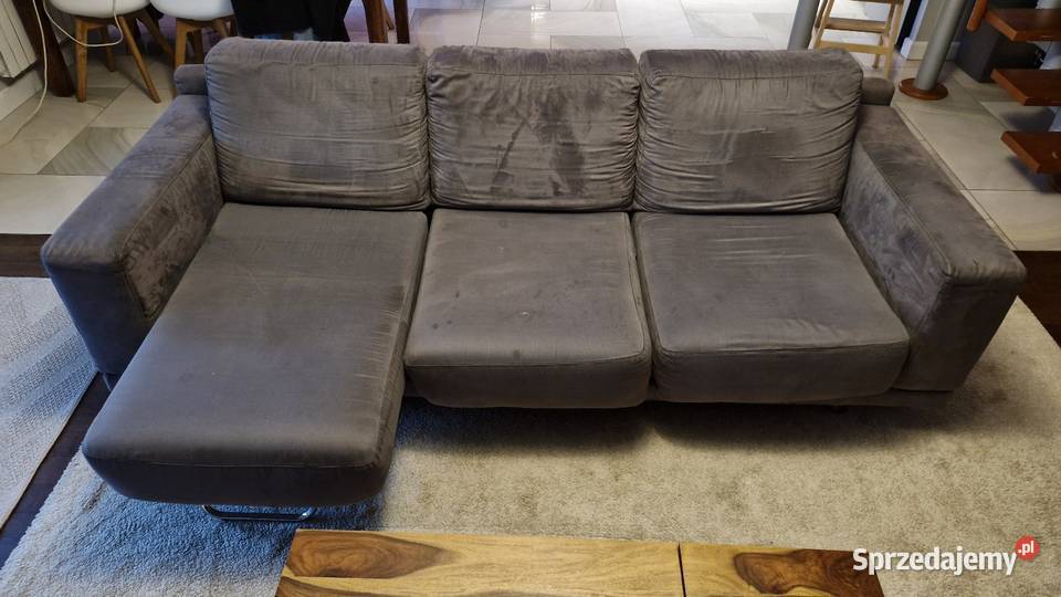 kanapa 3osobowa szeslong rozkladana szara 235cm Otwock