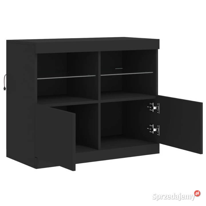 Szafka z oświetleniem LED czarna 81x37x67 Warszawa