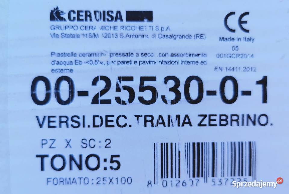 Płytki Cerdisa Trama Zebrino 25x100 Włoskie Poskwitów