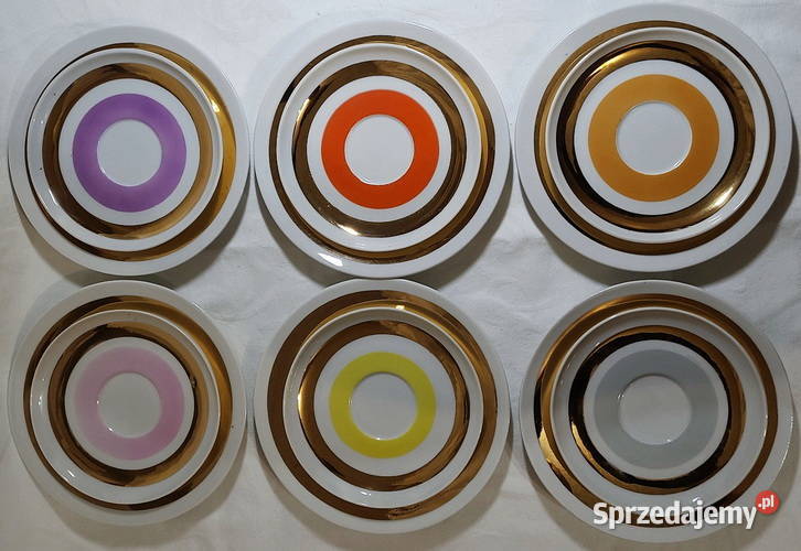 Komplet filiżanek porcelanowych Ćmielów PRL Radom