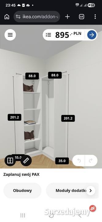 Szafa narożna ikea pax Warszawa sprzedam