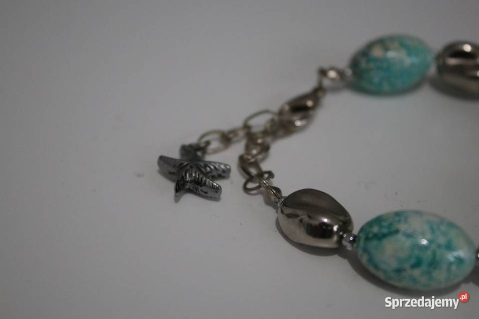 Niebieska bransoletka z rozgwiazdą Biżuteria Wrocław sprzedam
