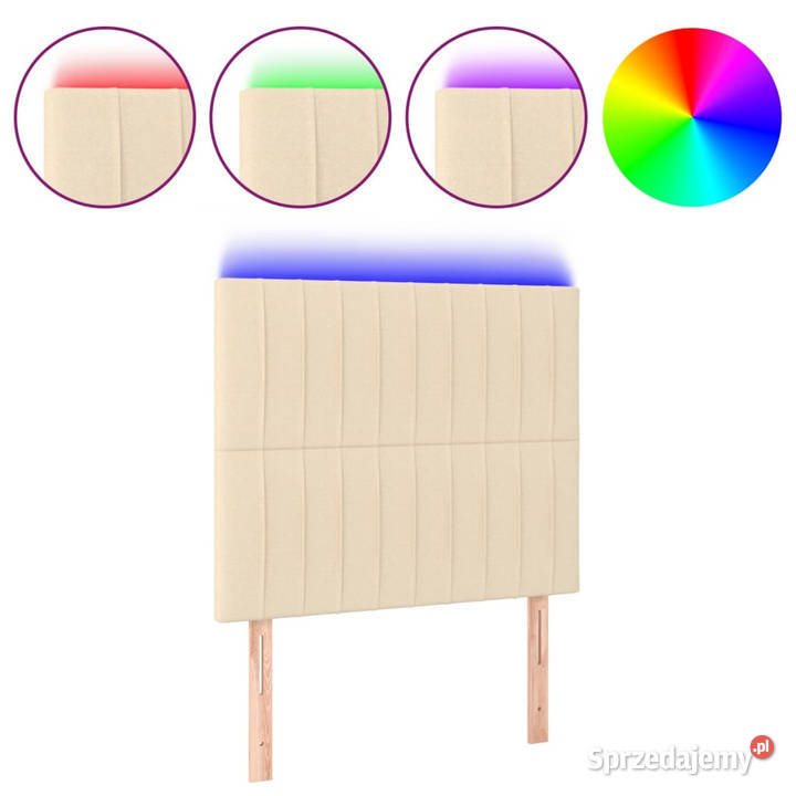 Zagłówek do łóżka z LED kremowy 80x5x118128 mazowieckie Warszawa sprzedam
