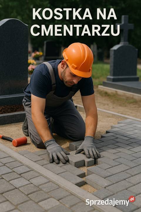 Ułożenie kostki Cmentarz Wrocław Rędzin