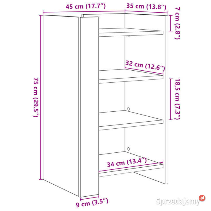 Szafka czarna 45x35x75 materiał drewnopochodny Warszawa