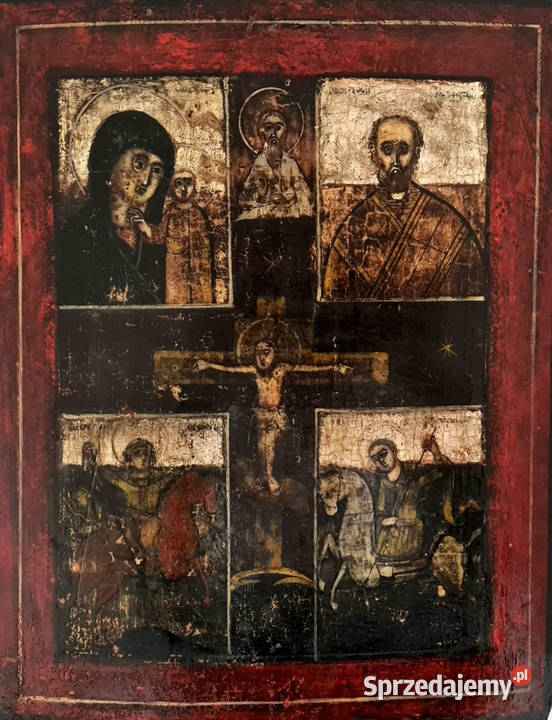 Ikona czteropolowa Jezus Chrystus Ukrzyżowany Warszawa